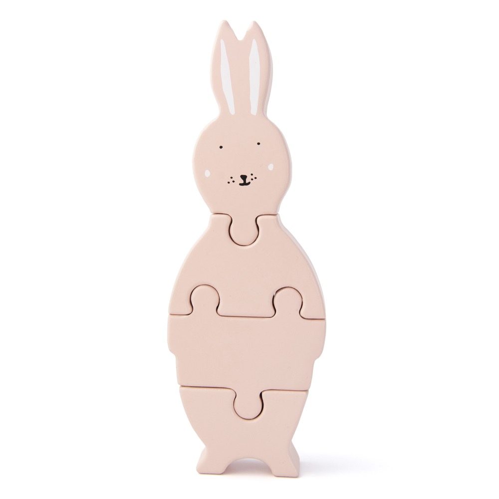 Holzpuzzle, Tierform - Mrs. Rabbit
